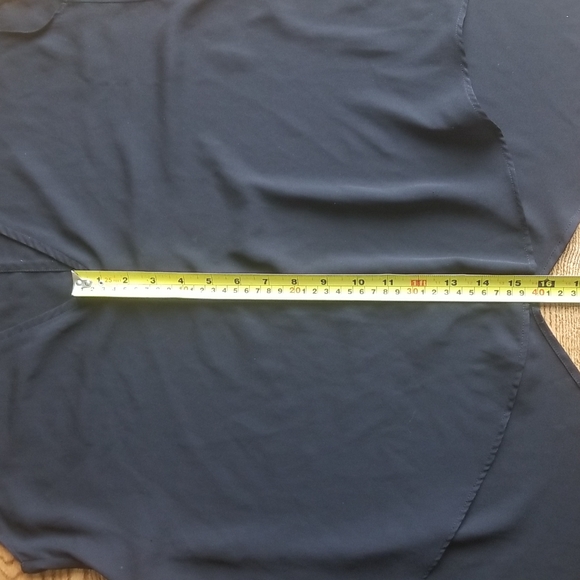 (M) RACHEL Rachel Roy Classic Black Flowy Tank Top Summer V Neck High Low - Picture 5 of 8